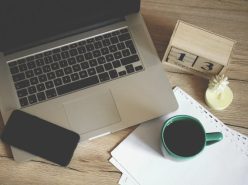 Working on laptop to increase elearning productivity